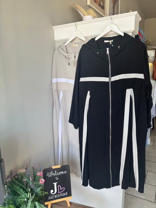 Malissa J - Striped Longline Jacket