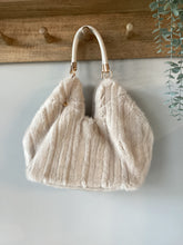 Load image into Gallery viewer, Malissa J  Faux Fur Stripe Effect Bag
