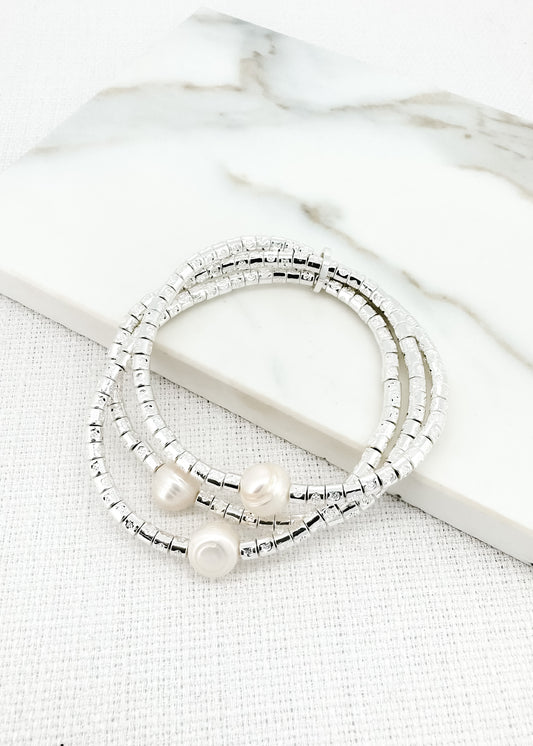 Envy Silver Three Strand Bracelet
