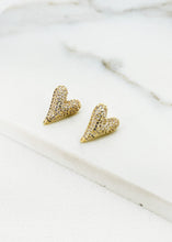 Load image into Gallery viewer, Envy Diamanté Heart Earrings
