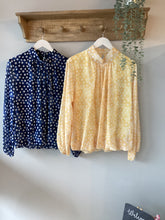 Load image into Gallery viewer, High Neck Polka Dot Chiffon Blouse
