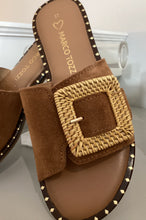 Load image into Gallery viewer, Marco Tozzi Cognac Comb Sandal

