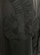 Load image into Gallery viewer, Malissa J Sheer Pleated Appliqué  Shirt Dress
