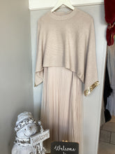 Load image into Gallery viewer, Sequin Cuff Knit &amp; Pleat  Dress
