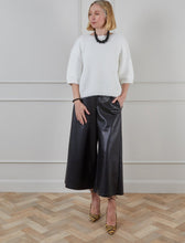 Load image into Gallery viewer, CHALK Darcy Faux Leather Wide Leg Cropped Trouser
