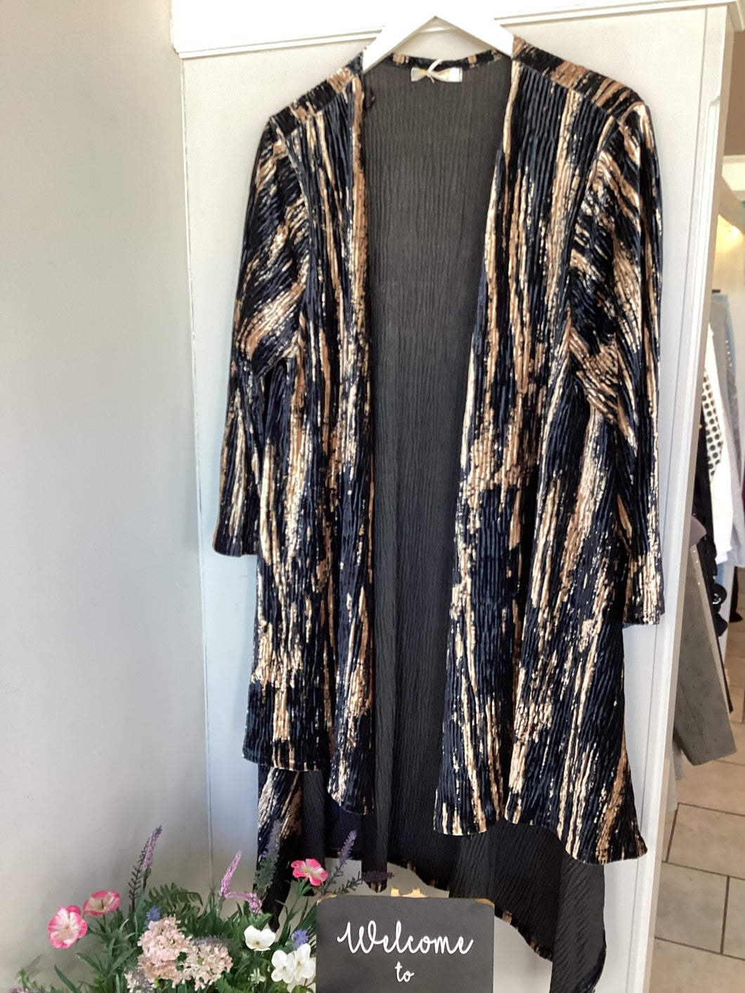 Malissa J Metallic Velvet Jacket