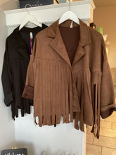 Load image into Gallery viewer, Faux Suede Tassel Jacket
