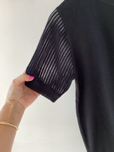 Load image into Gallery viewer, Sheer Ribbed Sleeve Knit Top
