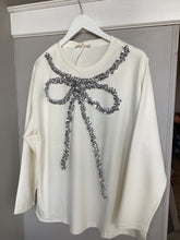 Load image into Gallery viewer, Malissa J Embellished Bow Jersey Top
