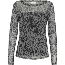 Load image into Gallery viewer, KAFFE Johanna Leopard Print Mesh Top
