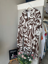 Load image into Gallery viewer, Chocolate Leaf Print Tunic Dress
