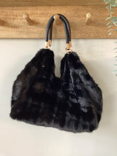 Load image into Gallery viewer, Malissa J  Faux Fur Stripe Effect Bag
