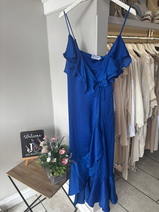 Jayley - Royal Blue Ruffle Dress
