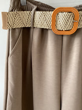 Load image into Gallery viewer, Jersey Wide Leg Belted Trouser
