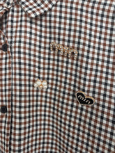 Load image into Gallery viewer, Checkered Tie Front Blouse
