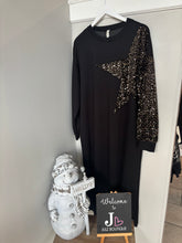 Load image into Gallery viewer, Sequin Star Jumper Dress

