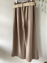 Load image into Gallery viewer, Jersey Wide Leg Belted Trouser
