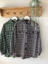 Load image into Gallery viewer, Malissa J Houndstooth Button-Up Shacket
