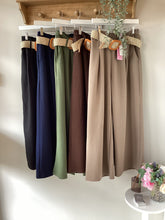 Load image into Gallery viewer, Jersey Wide Leg Belted Trouser
