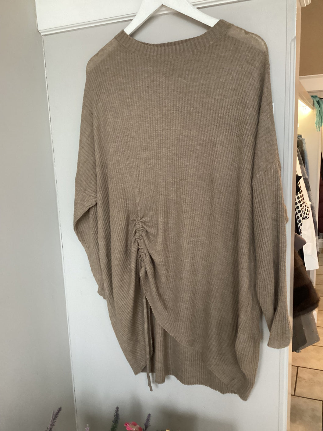 Rouched Tie Top