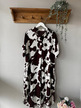 Load image into Gallery viewer, Cow Print Collared Dress
