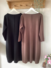Load image into Gallery viewer, Malissa J Faux Leather Panel Stud  Midi Dress

