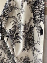 Load image into Gallery viewer, The Serendipity LONG 100% Natural Cotton Black/White Crane Natural Kimono
