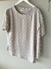 Load image into Gallery viewer, Malissa J Swiss-Dot Textured Asymmetrical Blouse
