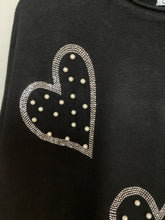 Load image into Gallery viewer, Pearl &amp; Diamanté Heart Jumper
