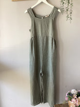 Load image into Gallery viewer, Sage Linen Blend Wide Leg Jumpsuit
