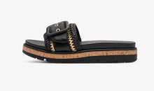 Load image into Gallery viewer, Marco Tozzi Black Buckle Mule

