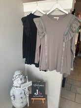 Load image into Gallery viewer, Malissa J - Ruffle Shoulder Top
