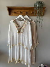 Load image into Gallery viewer, Boho Embellished PomPom Tunic Dress
