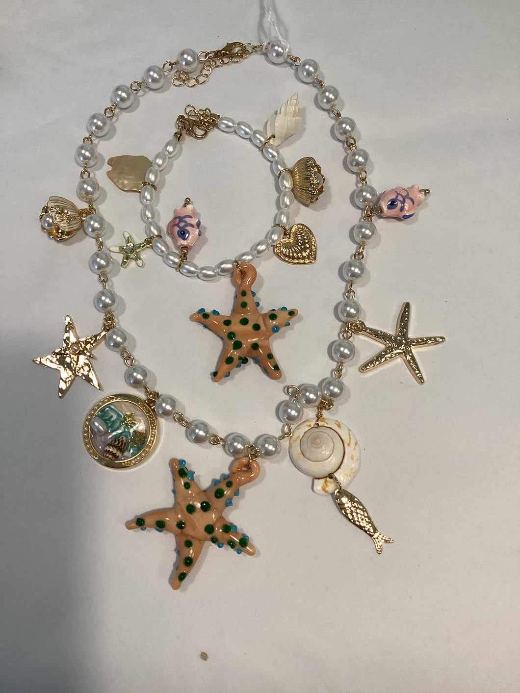 Shell Necklace & Bracelet Set