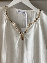 Load image into Gallery viewer, Ivory Boho Embroidered V-Neck Blouse
