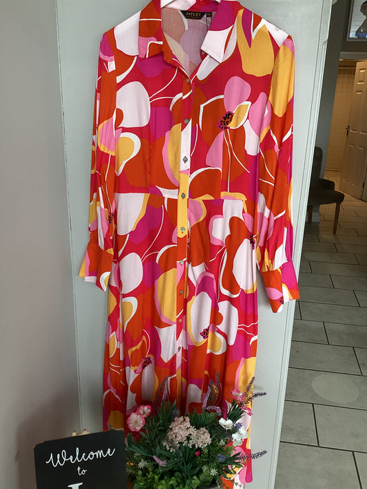 Jayley Florence Floral Print Dress