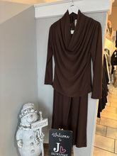 Load image into Gallery viewer, Chocolate Cowl Neck Suit
