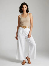 Load image into Gallery viewer, Linen Blend Wide Leg Trousers
