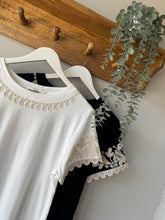 Load image into Gallery viewer, Lace Trim Sleeve T-Shirt
