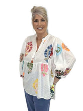 Load image into Gallery viewer, Malissa J Bardot Embroidered Smock Top
