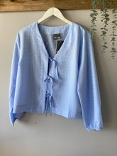 Load image into Gallery viewer, Pastel Check Tie Front Blouse

