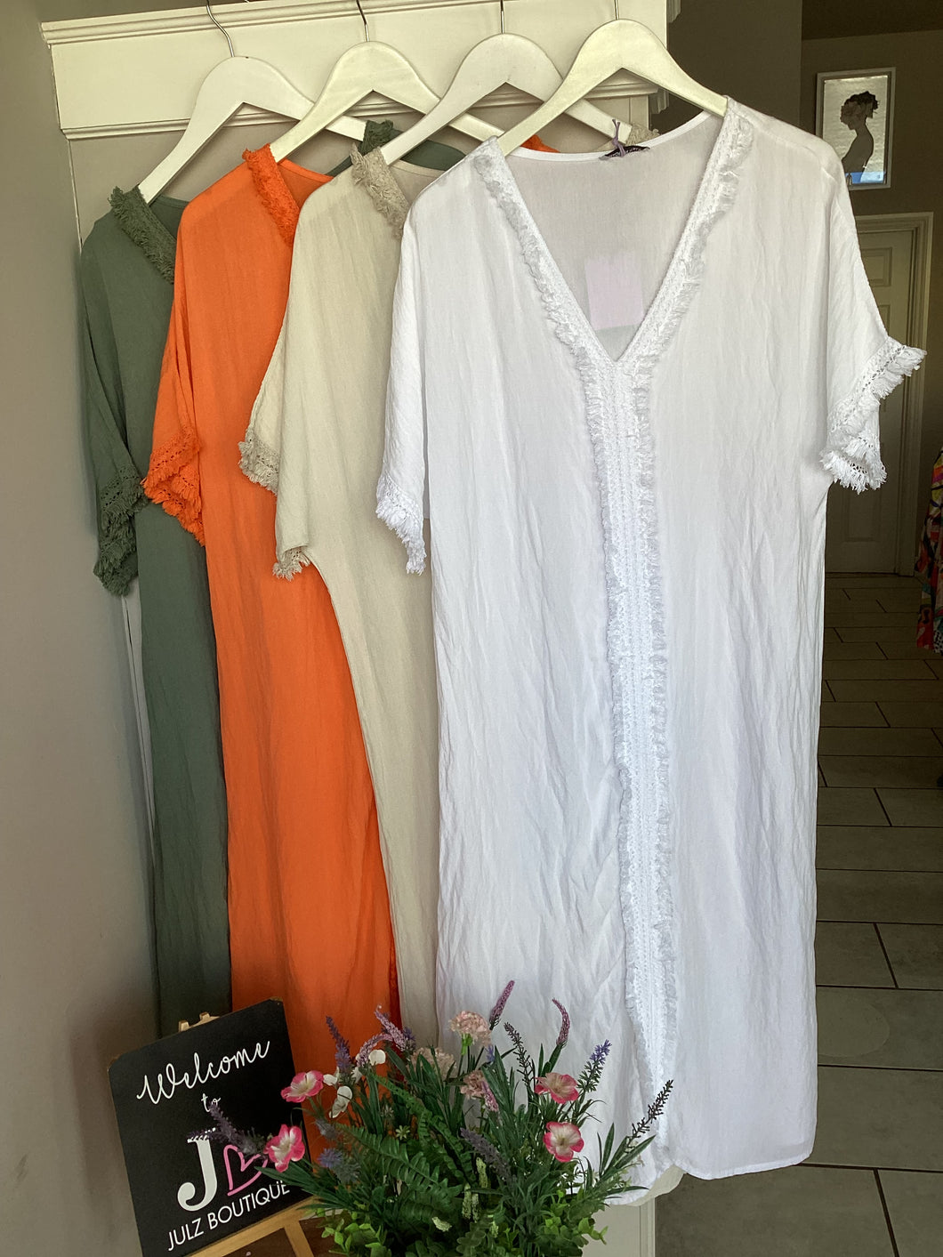 Relaxed Fit Linen Day Dress