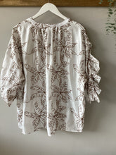 Load image into Gallery viewer, Malissa J Latte Ruffle Blouse
