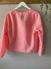 Load image into Gallery viewer, Pastel Check Tie Front Blouse
