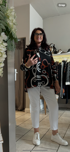 Malissa J Chain Print Shirt