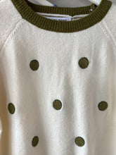 Load image into Gallery viewer, Cream Knit Short Sleeved Polka Dot Sweater
