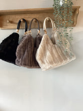Load image into Gallery viewer, Malissa J  Faux Fur Stripe Effect Bag
