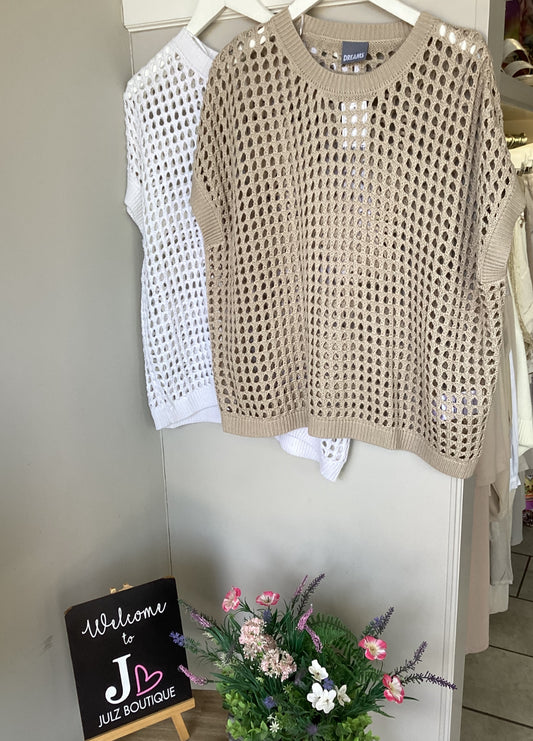 Open Knit Tank Top
