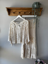 Load image into Gallery viewer, Crochet Style Top and Skirt Suit
