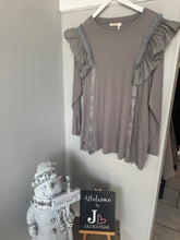 Load image into Gallery viewer, Malissa J - Ruffle Shoulder Top
